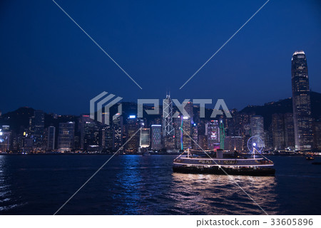 Hong Kong Night View Magic Hour 33605896