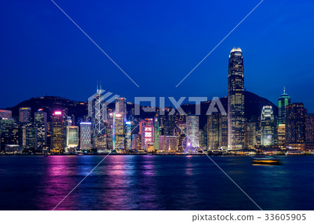 Hong Kong Night View Magic Hour 33605905