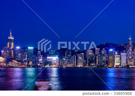 Hong Kong Night View Magic Hour 33605908