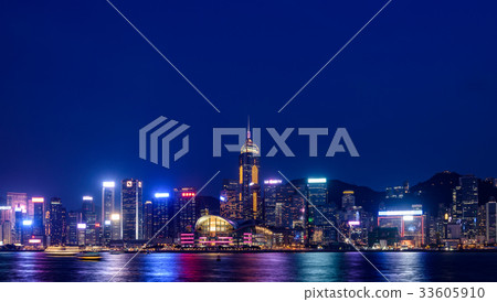 Hong Kong Night View Magic Hour 33605910