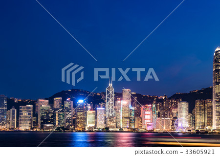 Hong Kong Night View Magic Hour 33605921