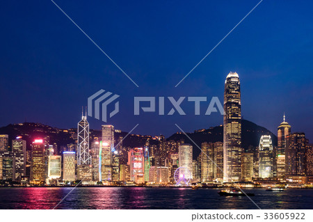 Hong Kong Night View Magic Hour 33605922