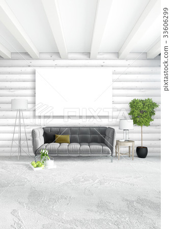 White bedroom minimal style Interior design with White bedroom minimal style Interior design with 33606299