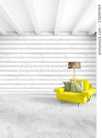 Minimal bedroom Interior design wood wall, yellow Minimal bedroom Interior design wood wall, yellow 33606464