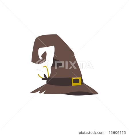 Old, shabby, worn out witch, wizrd pointed hat Old, shabby, worn out witch, wizrd pointed hat 33606553