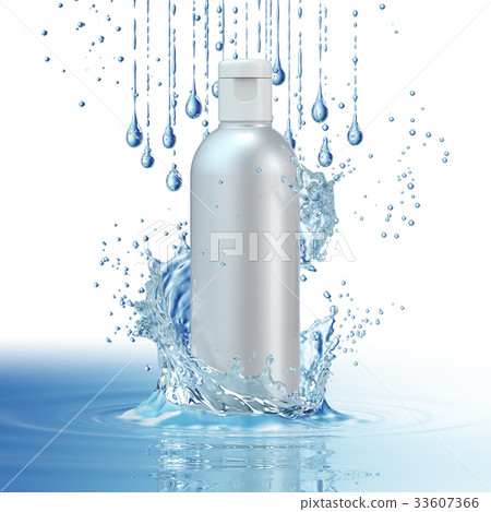 Design cosmetics product advertising in water 33607366