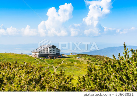 Aerial veiw of Seven Rila Lakes hut, Bulgaria Aerial veiw of Seven Rila Lakes hut, Bulgaria 33608021