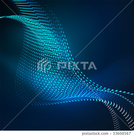 Vector wave particles background 33608567