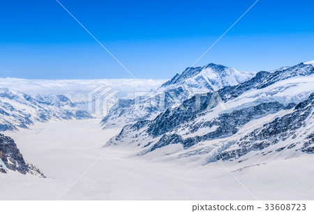 Great Aletsch Glacier, Jungfrau, Swiss Alps 33608723