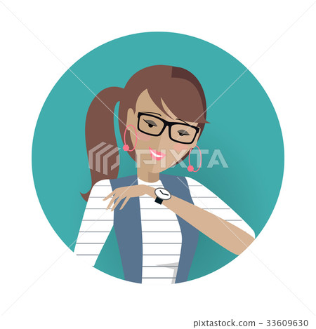 Userpic of a Business Lady. Woman at Work Icon Userpic of a Business Lady. Woman at Work Icon 33609630