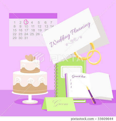 Wedding Planning Vector Concept in Flat Design 33609644
