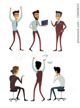 Set of Business Characters Vectors Illustrations. Set of Business Characters Vectors Illustrations. 33609654