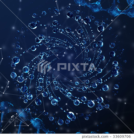 3D detailed illustration of a drop of water. 3D detailed illustration of a drop of water. 33609706