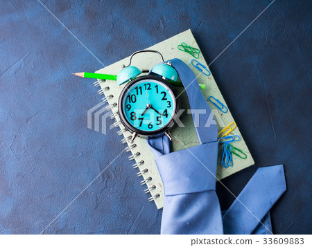 Alarm clock and businessman's accessories Alarm clock and businessman's accessories 33609883