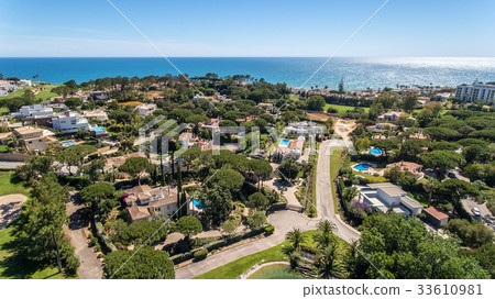 Aerial. Amazing view from the sky of village of 33610981