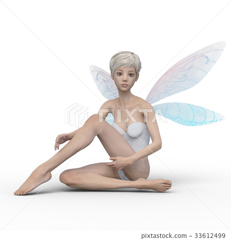 可愛的童話仙女天使perming3DCG插圖素材 可愛的童話仙女天使perming3DCG插圖素材 33612499