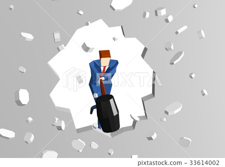 毀壞有錘子的商人牆壁 33614002