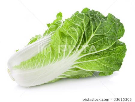 fresh chinese cabbage on a white background 33615305
