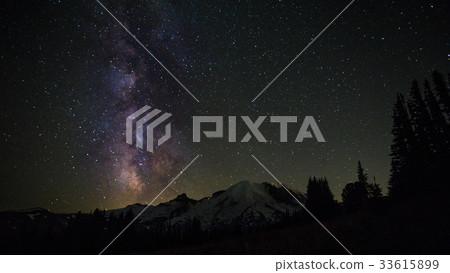 Mount Rainier and Milkyway Mount Rainier and Milkyway 33615899