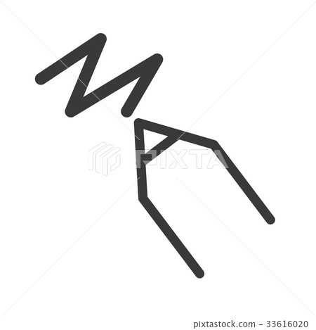 Pencil writing Stationery Office tool line icon 33616020