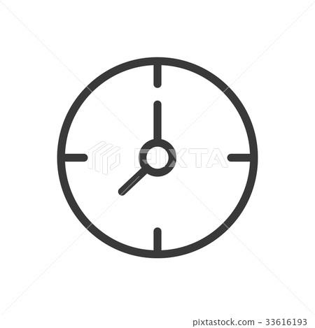 Clock icon design line style - Stock Illustration [33616193] - PIXTA