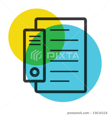 Document file icon color mark - Stock Illustration [33616328] - PIXTA