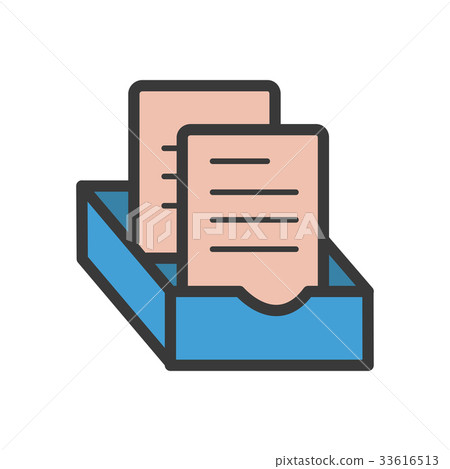 Document file icon cartoon style 33616513