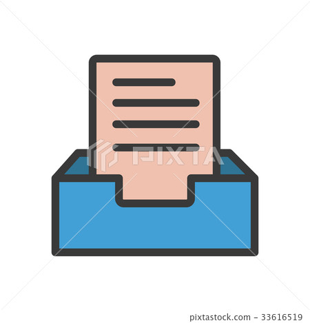 Document file icon cartoon style 33616519