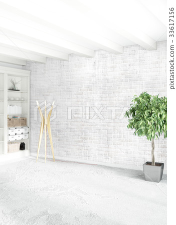 Modern loft interior bedroom or living room with Modern loft interior bedroom or living room with 33617156