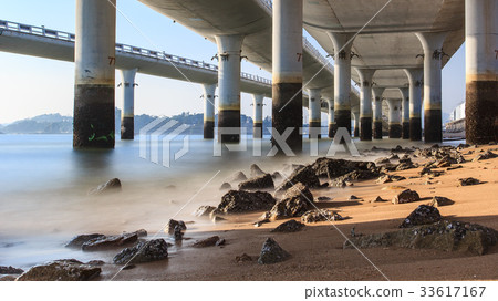 Xiamen Yanwu Bridge Sunset Scenery 33617167
