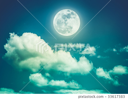 Sky with full moon, serenity nature background. Sky with full moon, serenity nature background. 33617383