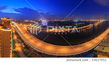 Xiamen Xinglin Bridge At Night, China 33617452