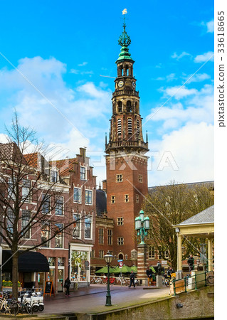 church in downtown of Leiden, Netherlands church in downtown of Leiden, Netherlands 33618665