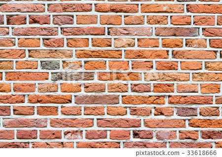Texture red brick wall background 33618666