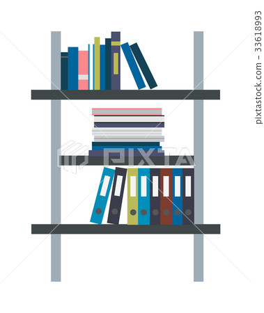 Rack with Binders Illustrationi in Flat Design Rack with Binders Illustrationi in Flat Design 33618993