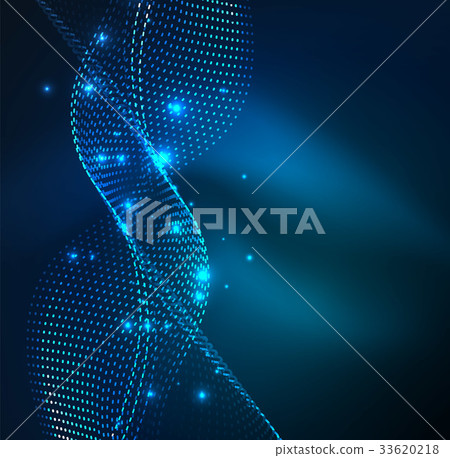 Vector wave particles background Vector wave particles background 33620218