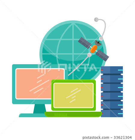 Internet Communication Concept Flat Style Vector Internet Communication Concept Flat Style Vector 33621304