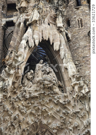 Nativity facade of Sagrada Familia in Barcelona 33621729