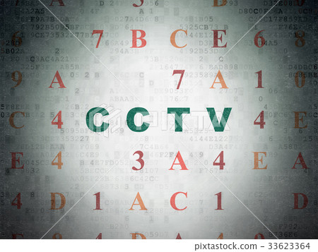 Security concept: CCTV on Digital Data Paper 33623364