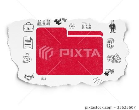 Finance concept: Folder on Torn Paper background 33623607