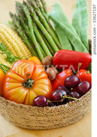 fresh vegetables in the basket 33627197
