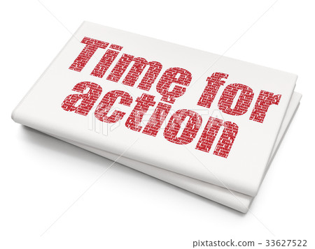 Timeline concept: Time for Action on Blank Timeline concept: Time for Action on Blank 33627522