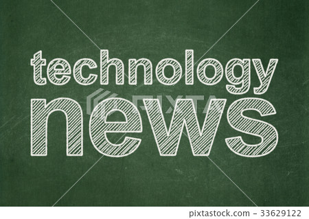 News concept: Technology News on chalkboard 33629122