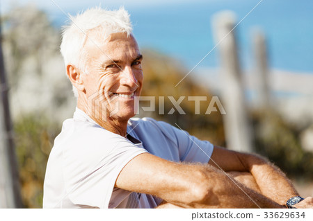 Portrait of healthy senior man 33629634