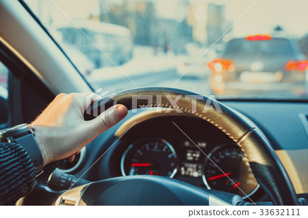 Man driving car Man driving car 33632111