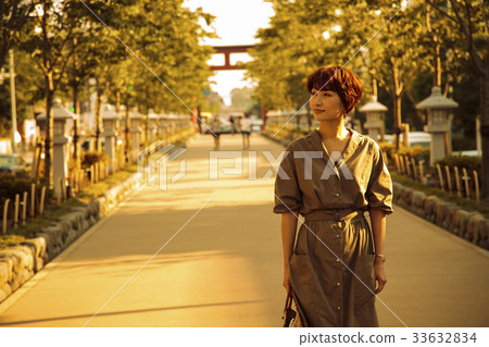 Evening Woman Travel Kamakura Short trip Walk Walk Solo trip 33632834