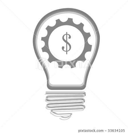 Isolated conceptual lightbulb 33634105