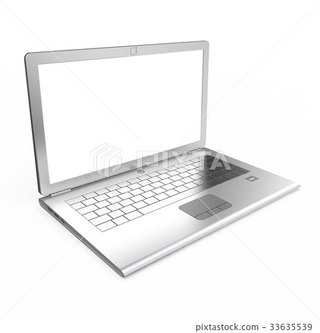 Silver notebook 3d rendering Silver notebook 3d rendering 33635539