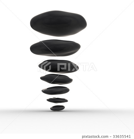 Fegn shui pebbles 3d rendering Fegn shui pebbles 3d rendering 33635541