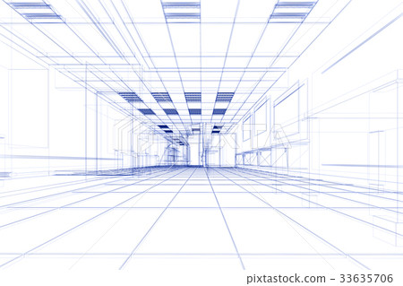 Bank interior 3d rendering Bank interior 3d rendering 33635706